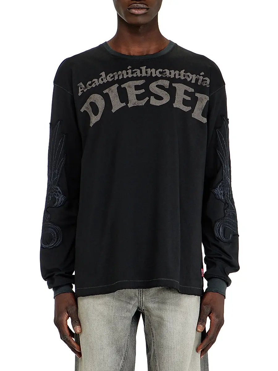 Diesel Men's Logo Graphic Cotton T-Shirt | Thumbnail 3 Diesel Men's Logo Graphic Cotton T-Shirt | Thumbnail 3