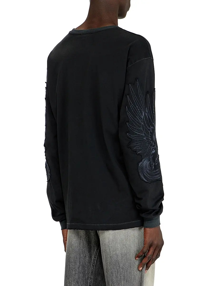 Diesel Men's Logo Graphic Cotton T-Shirt | Thumbnail 4 Diesel Men's Logo Graphic Cotton T-Shirt | Thumbnail 4