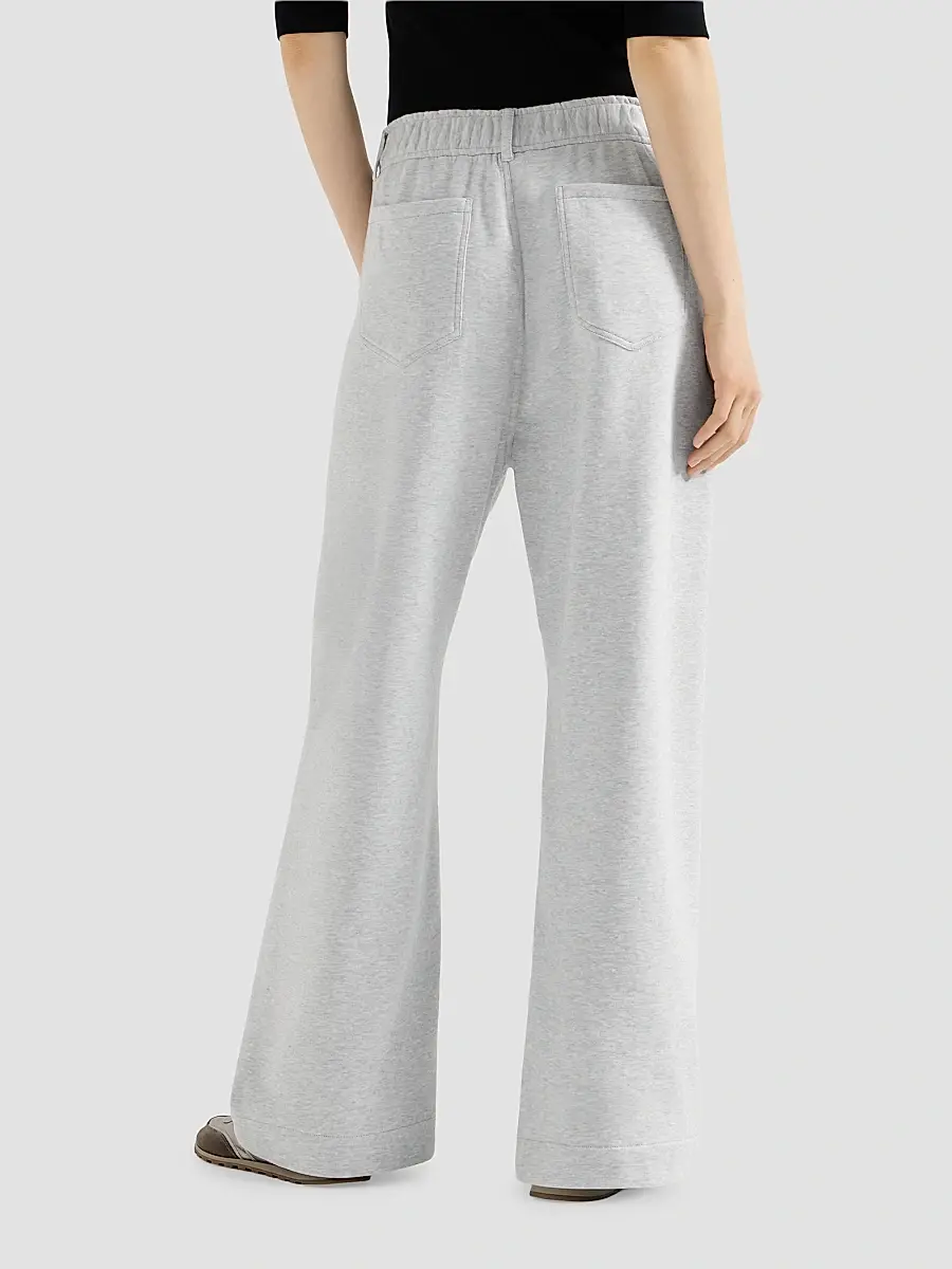 Brunello Cucinelli Women's Cotton Smooth French Terry Trousers | Thumbnail 3 Brunello Cucinelli Women's Cotton Smooth French Terry Trousers | Thumbnail 3