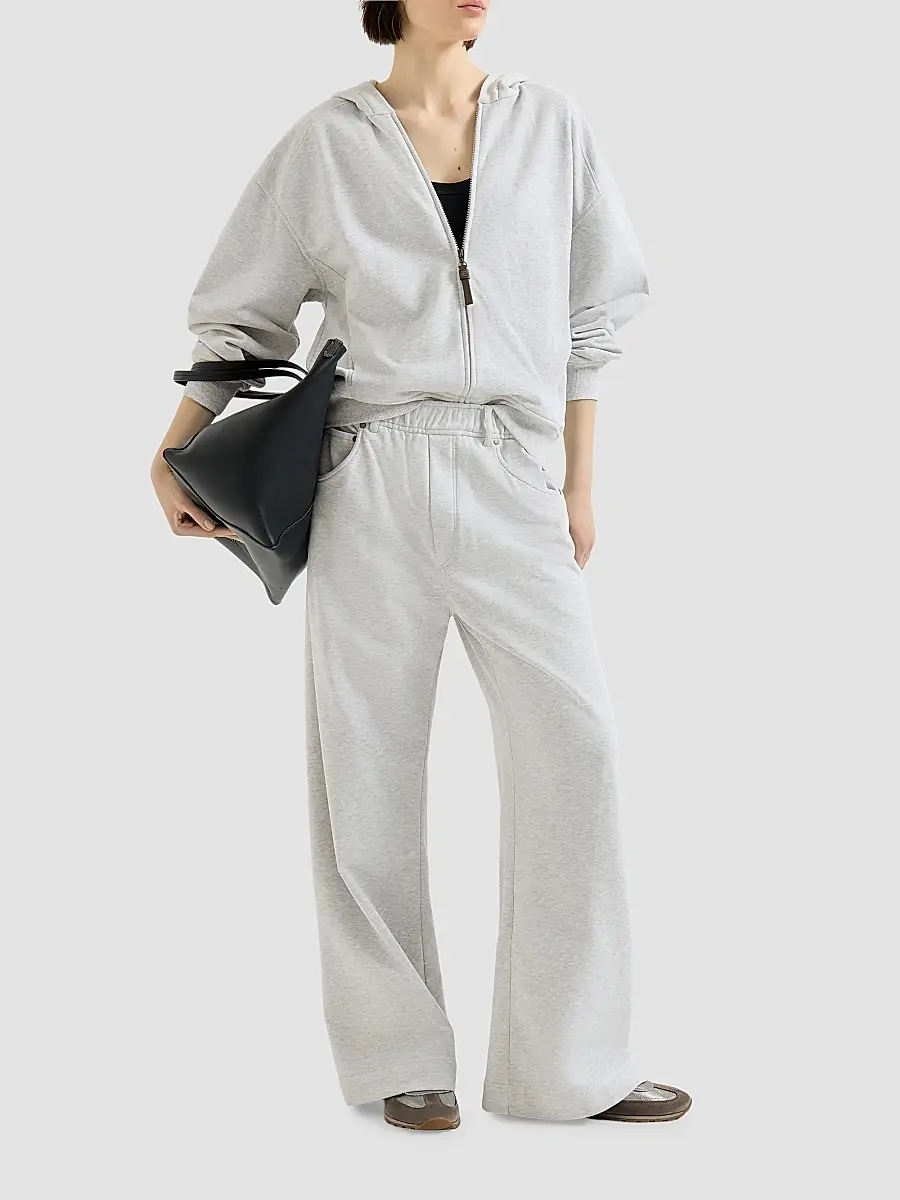 Brunello Cucinelli Women's Cotton Smooth French Terry Trousers | Thumbnail 6 Brunello Cucinelli Women's Cotton Smooth French Terry Trousers | Thumbnail 6