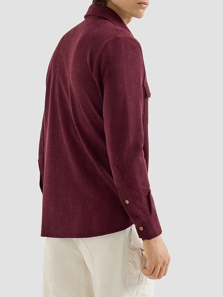 Brunello Cucinelli Men's Virgin Wool, Cashmere and Silk Knit Shirt | Thumbnail 3 Brunello Cucinelli Men's Virgin Wool, Cashmere and Silk Knit Shirt | Thumbnail 3