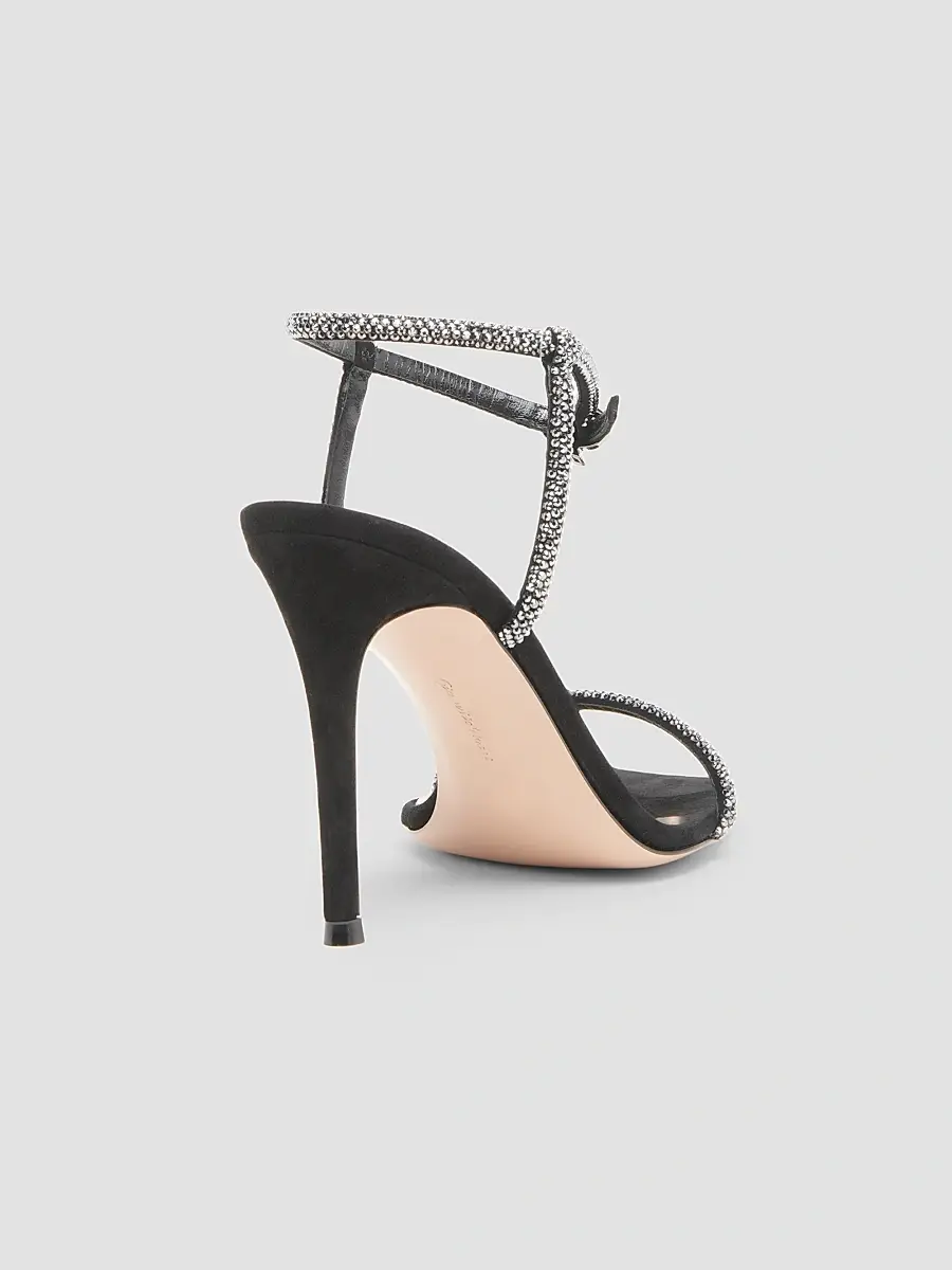 Gianvito Rossi Women's 95MM Crystal-Embellished Suede Sandals | Thumbnail 2 Gianvito Rossi Women's 95MM Crystal-Embellished Suede Sandals | Thumbnail 2