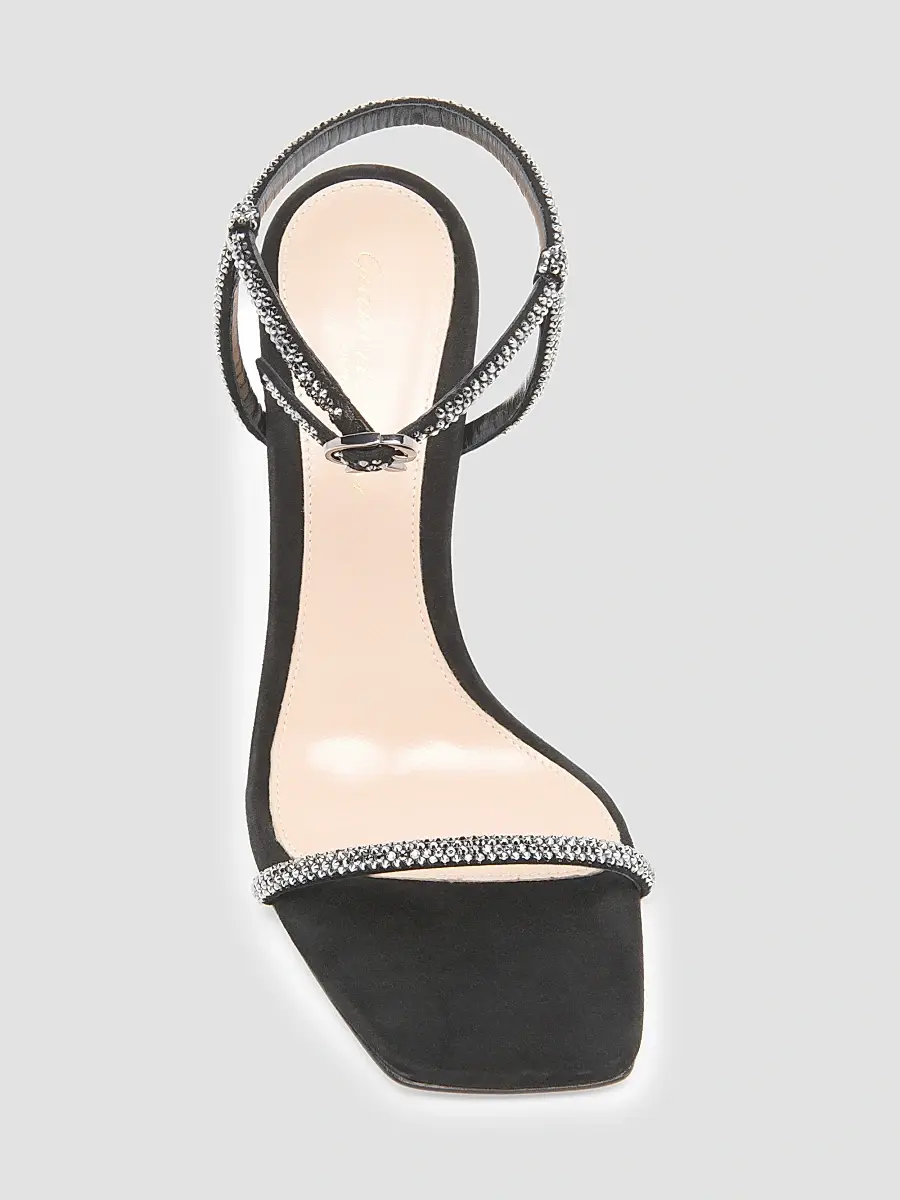 Gianvito Rossi Women's 95MM Crystal-Embellished Suede Sandals | Thumbnail 4 Gianvito Rossi Women's 95MM Crystal-Embellished Suede Sandals | Thumbnail 4