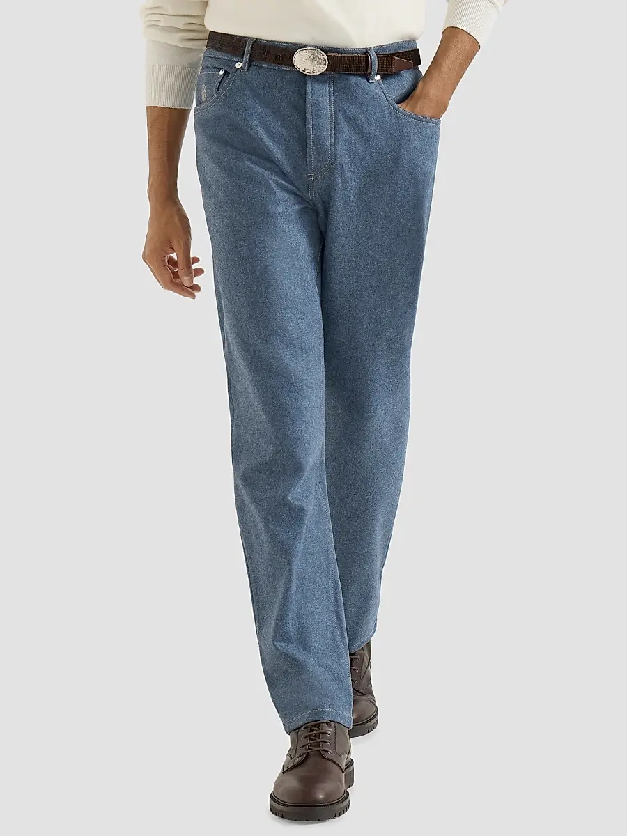 Brunello Cucinelli Men's Virgin Wool Flannel Five-Pocket Trousers | Thumbnail 2 Brunello Cucinelli Men's Virgin Wool Flannel Five-Pocket Trousers | Thumbnail 2