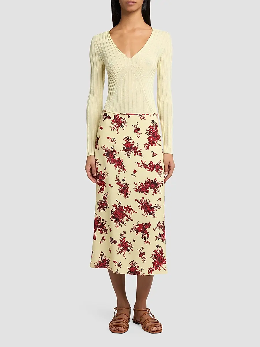 Jil Sander Women's Rib-Knit Cashmere-Silk Sweater | Thumbnail 2 Jil Sander Women's Rib-Knit Cashmere-Silk Sweater | Thumbnail 2