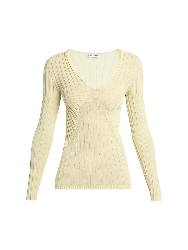 Jil Sander Women's Rib-Knit Cashmere-Silk Sweater