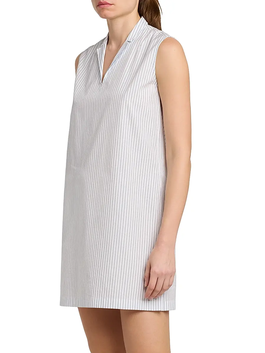 Jil Sander Women's Pinstriped Cotton Poplin Minidress | Thumbnail 4 Jil Sander Women's Pinstriped Cotton Poplin Minidress | Thumbnail 4