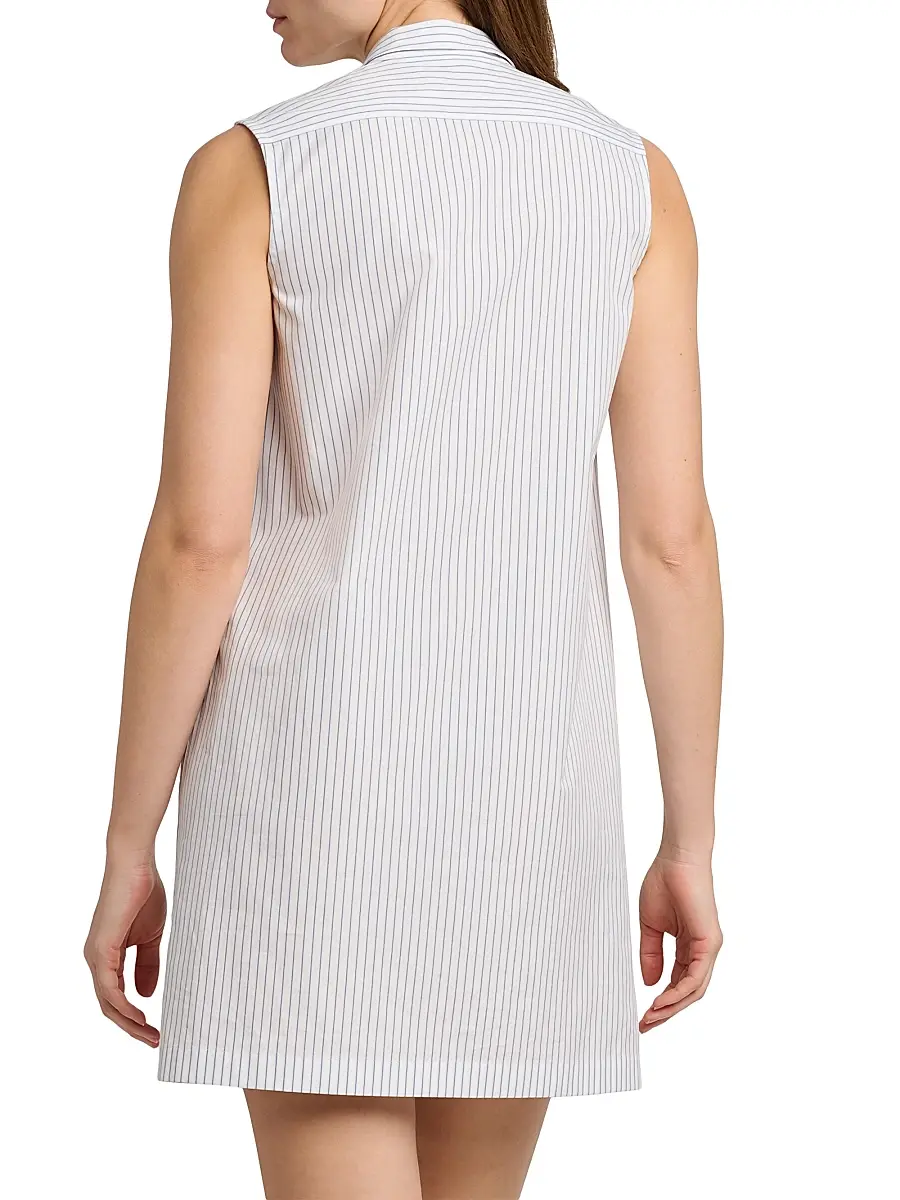 Jil Sander Women's Pinstriped Cotton Poplin Minidress | Thumbnail 5 Jil Sander Women's Pinstriped Cotton Poplin Minidress | Thumbnail 5