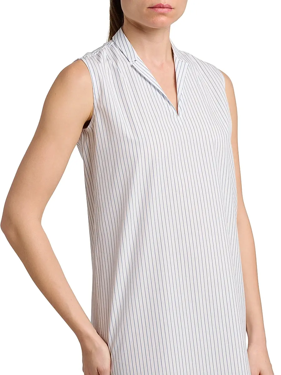 Jil Sander Women's Pinstriped Cotton Poplin Minidress | Thumbnail 6 Jil Sander Women's Pinstriped Cotton Poplin Minidress | Thumbnail 6