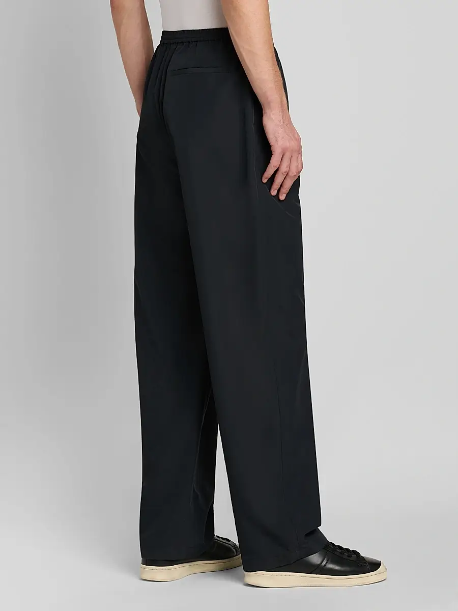 Jil Sander Men's Wide-Leg Pull-On Tech Trousers | Thumbnail 3 Jil Sander Men's Wide-Leg Pull-On Tech Trousers | Thumbnail 3