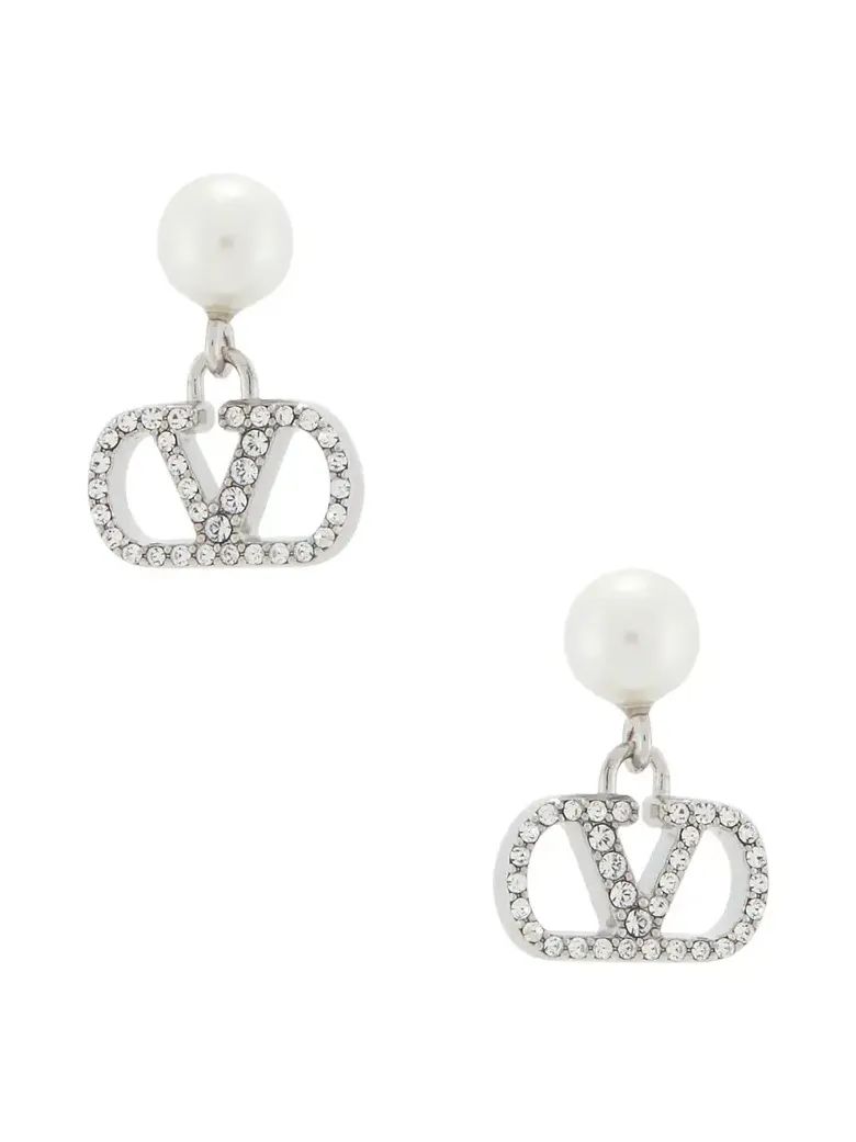 Valentino Garavani Vlogo Signature Pearl Earrings