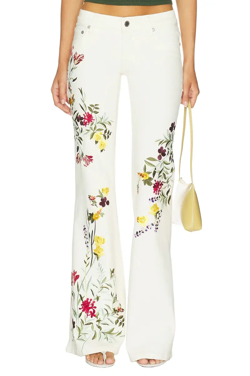 Alice + Olivia Chic Embroided Jean Alice + Olivia Chic Embroided Jean