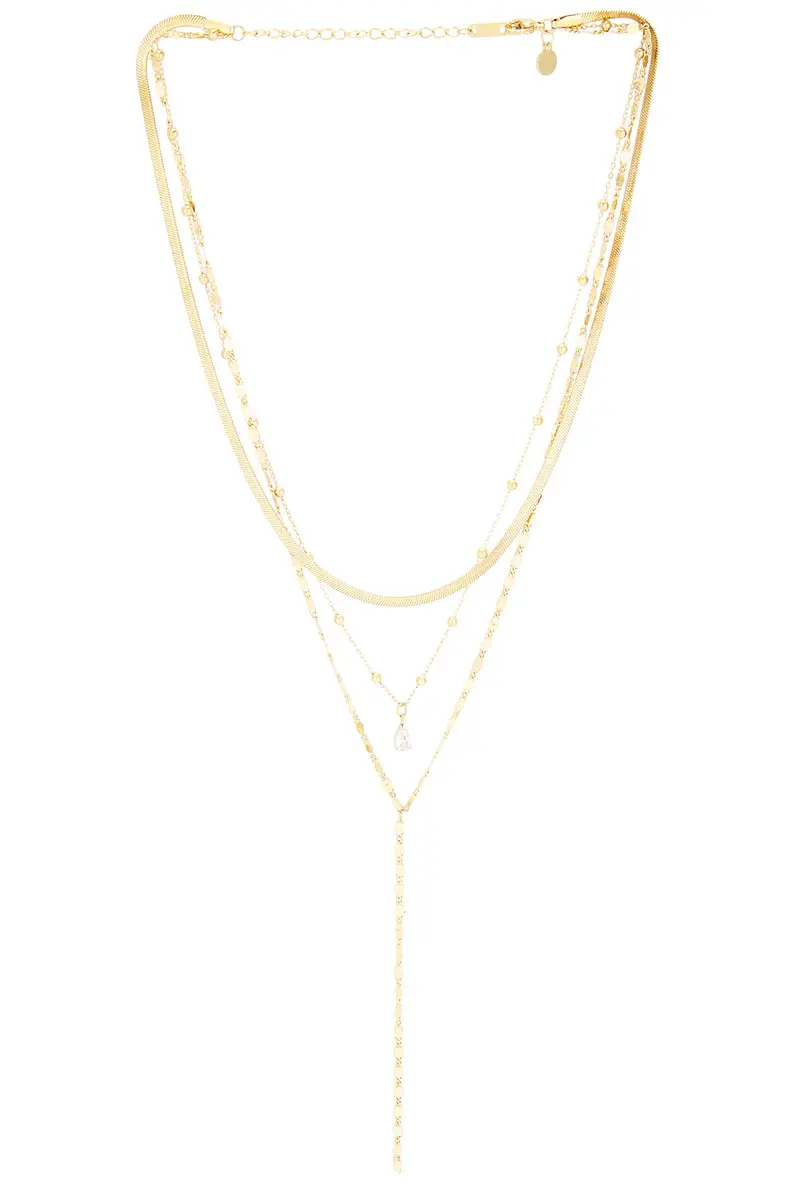 Layered Stone Lariat Necklace Layered Stone Lariat Necklace