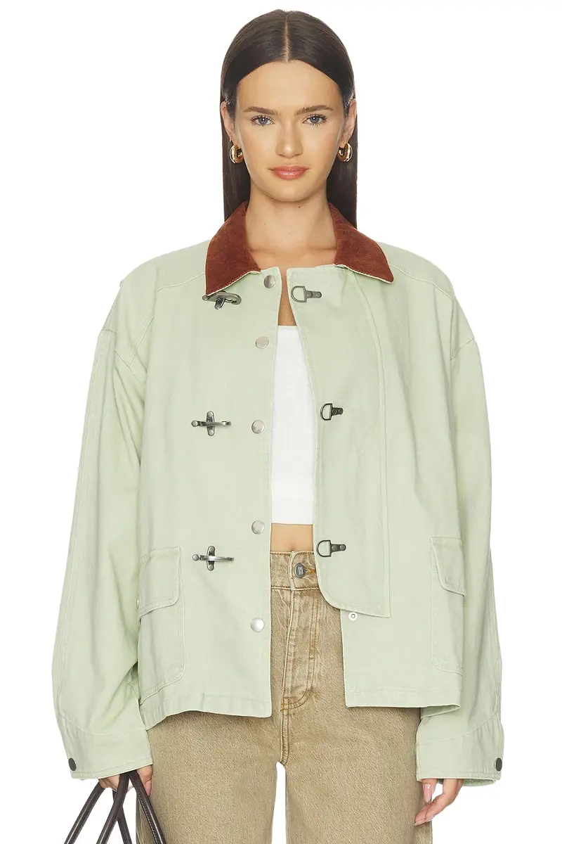 Washed Fireman Clasp Workshop Jacket Washed Fireman Clasp Workshop Jacket