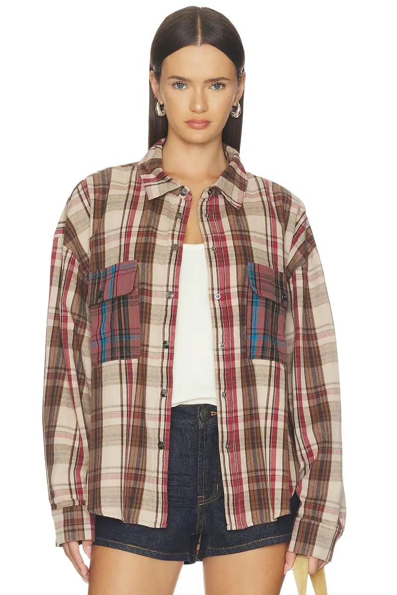 One Teaspoon Prairie Check Daria Shirt