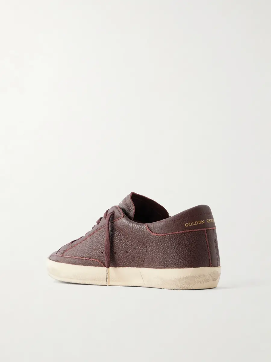 Golden Goose Super-Star Distressed Full-Grain Leather Sneakers - Men | Thumbnail 4 Golden Goose Super-Star Distressed Full-Grain Leather Sneakers - Men | Thumbnail 4