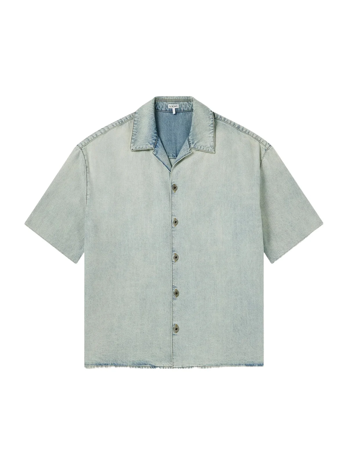Camp-Collar Denim Shirt - Men Camp-Collar Denim Shirt - Men