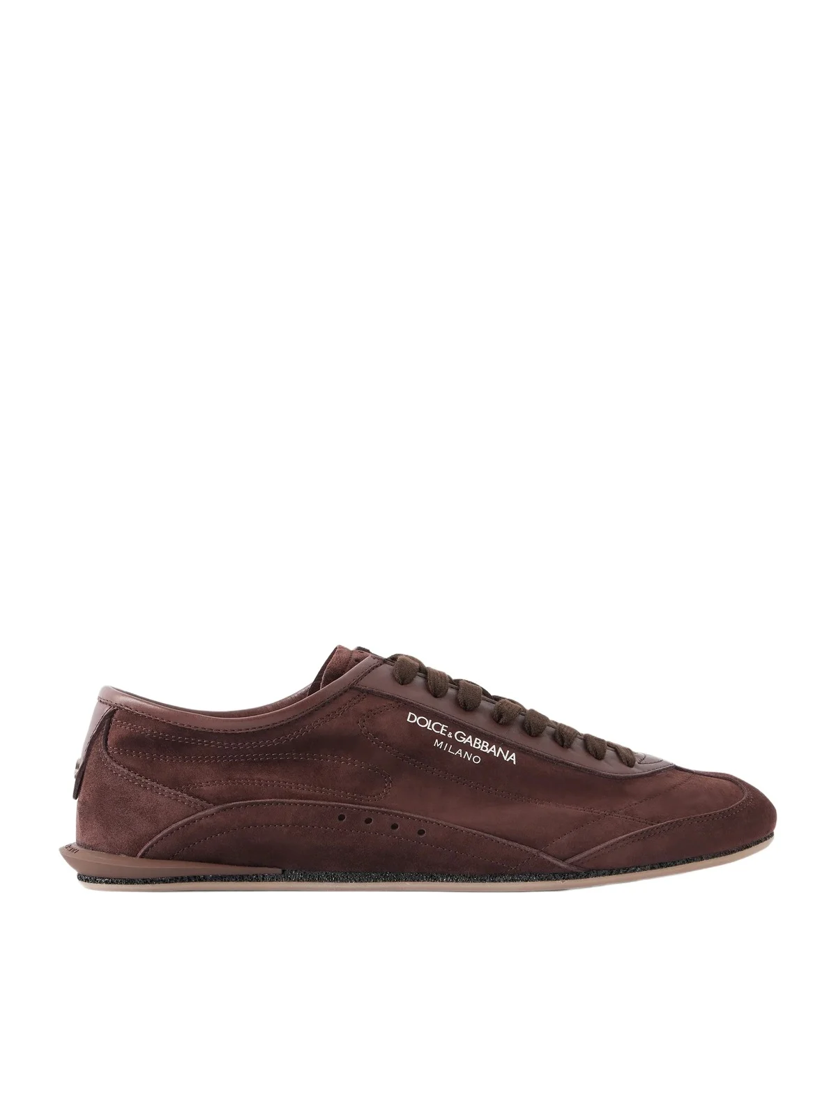 Leather-Trimmed Suede Sneakers - Men Leather-Trimmed Suede Sneakers - Men