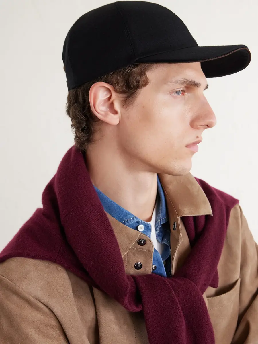 Canali Logo-Appliquéd Wool Cap - Men | Thumbnail 3 Canali Logo-Appliquéd Wool Cap - Men | Thumbnail 3