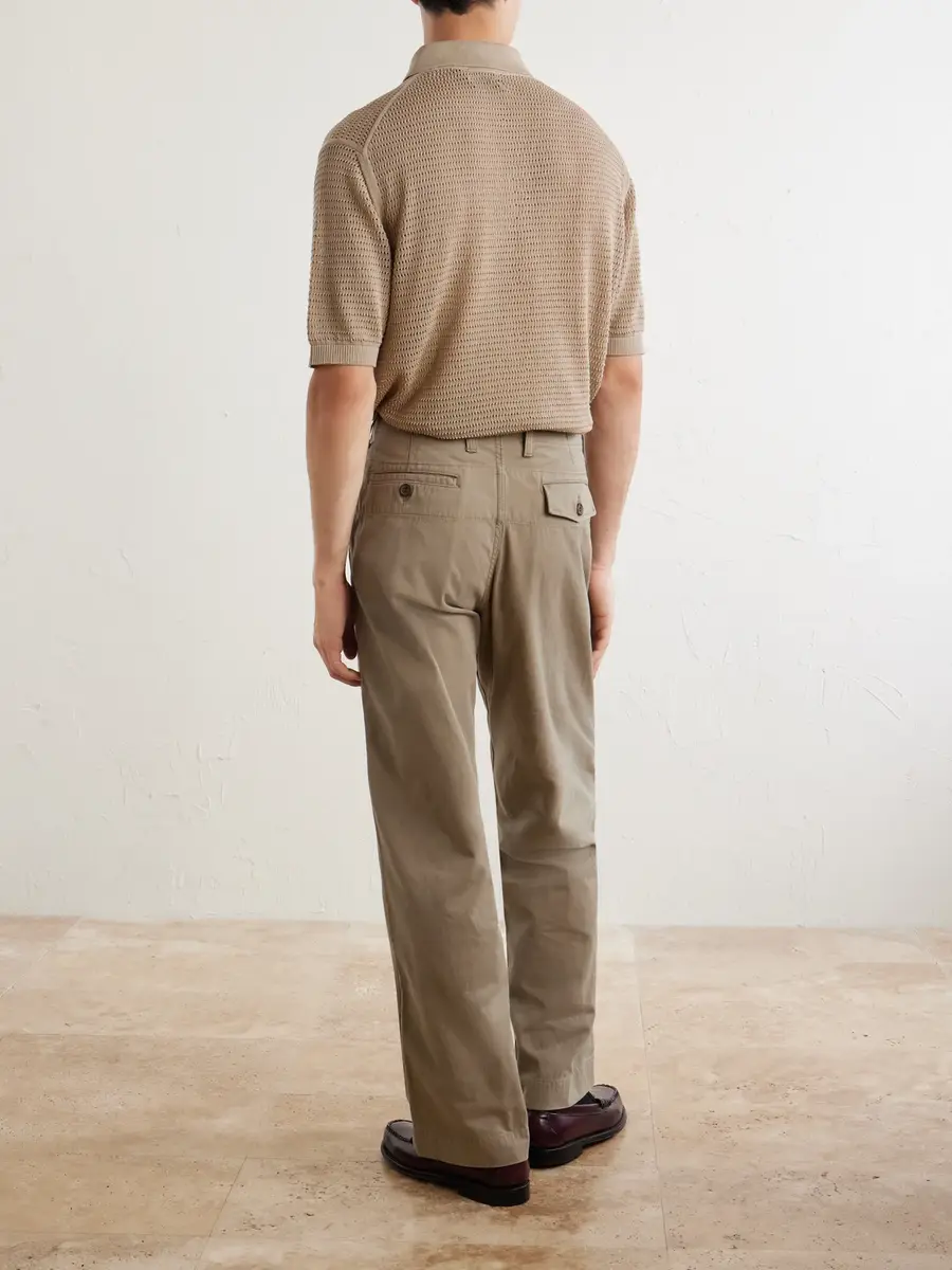Drake's Wide-Leg Cotton-Twill Chinos - Men | Thumbnail 4 Drake's Wide-Leg Cotton-Twill Chinos - Men | Thumbnail 4