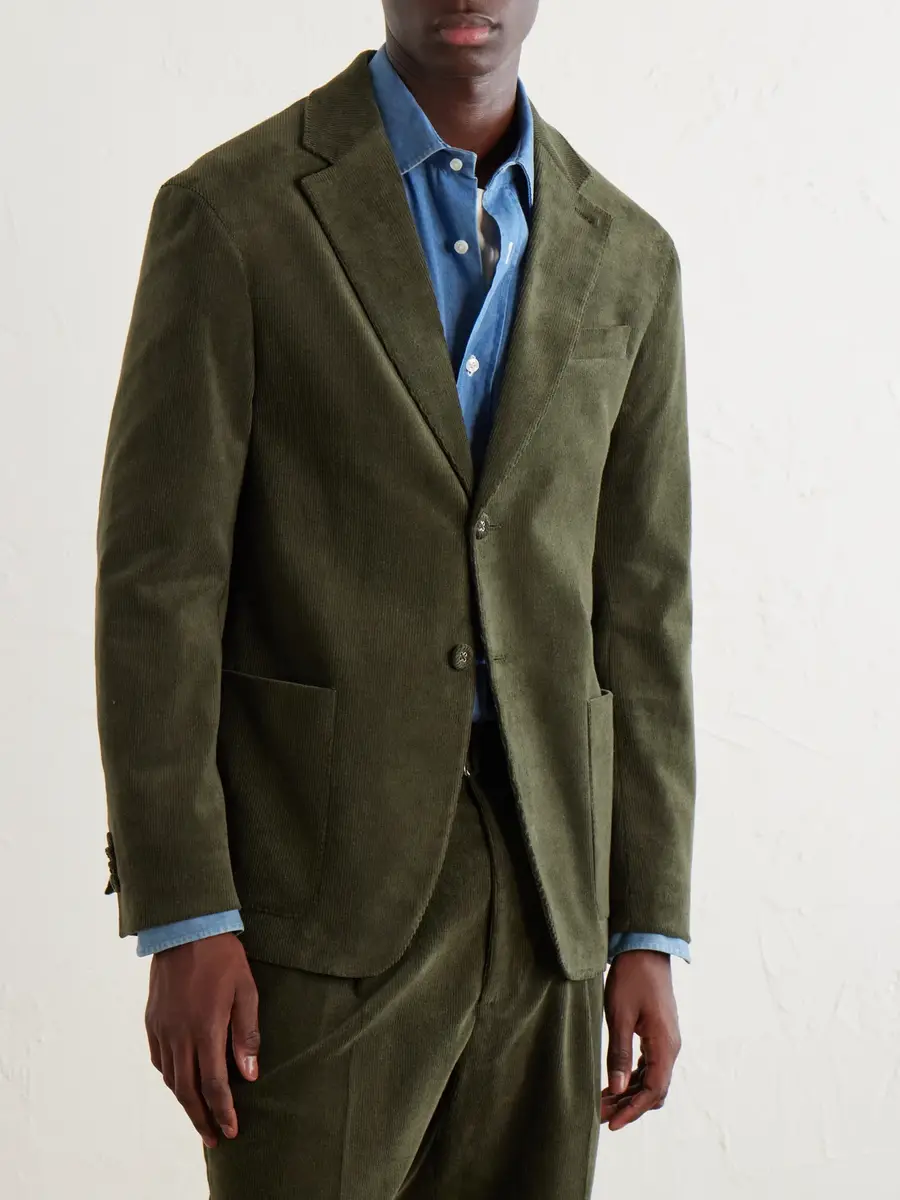 OFFICINE GÉNÉRALE Michel Cotton-Blend Corduroy Suit Jacket - Men | Thumbnail 3 OFFICINE GÉNÉRALE Michel Cotton-Blend Corduroy Suit Jacket - Men | Thumbnail 3