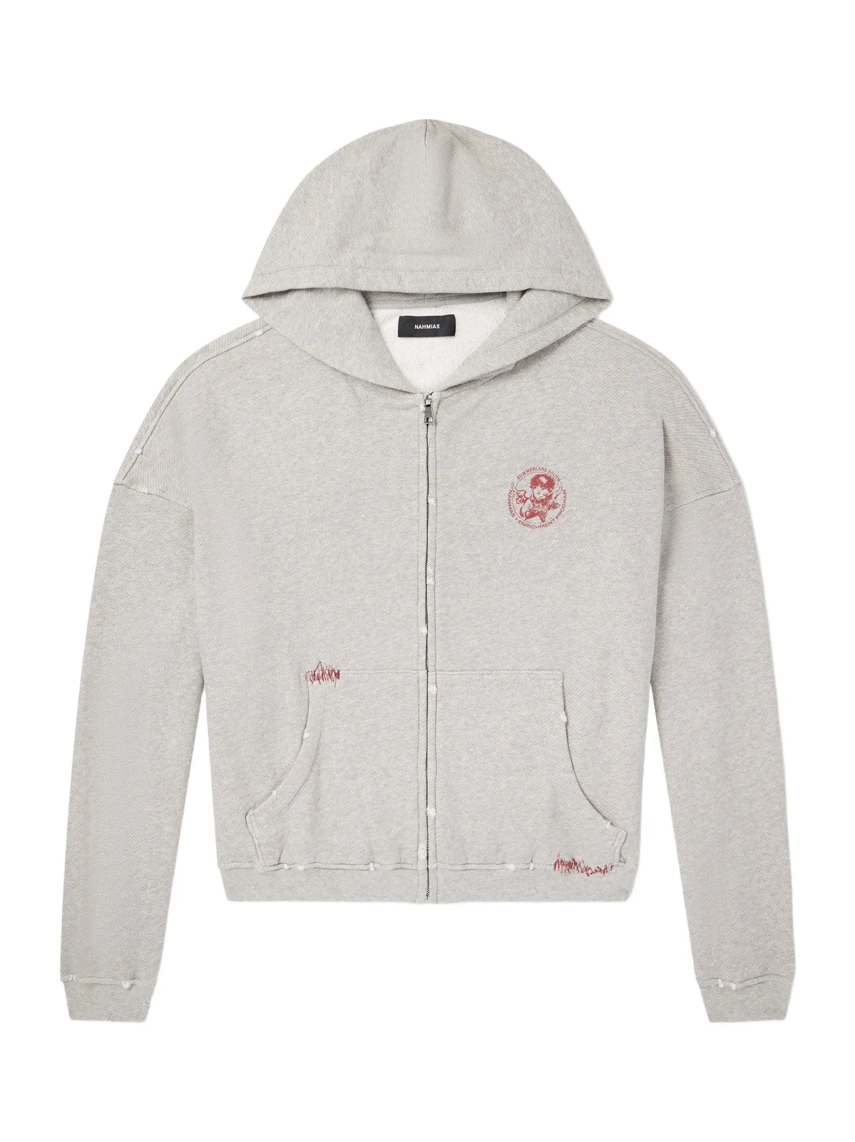 Youth Enrichment Logo-Print Cotton-Jersey Zip-Up Hoodie - Men Youth Enrichment Logo-Print Cotton-Jersey Zip-Up Hoodie - Men