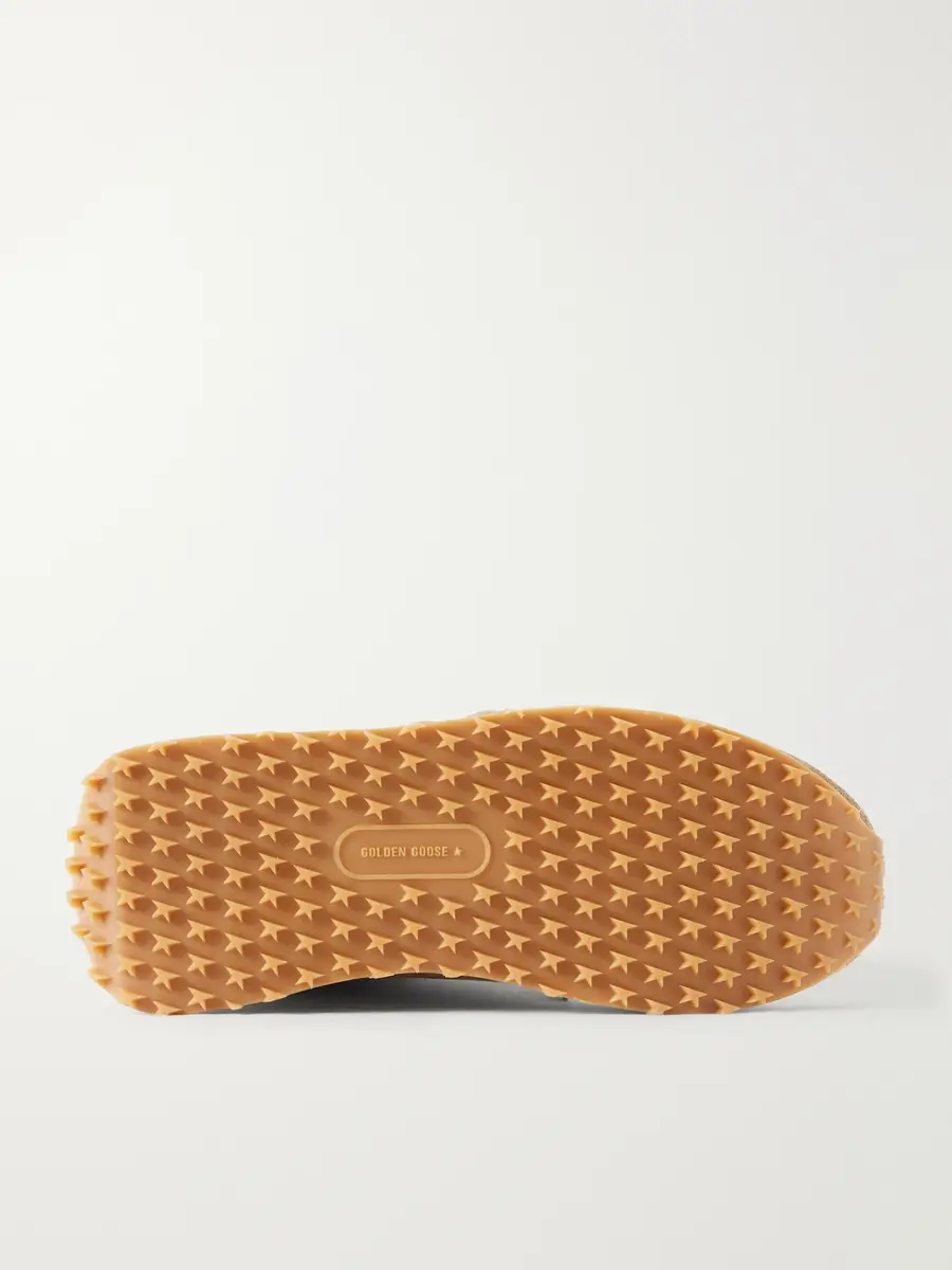 Golden Goose Marathon Metallic Leather-Trimmed Suede Sneakers - Men | Thumbnail 3 Golden Goose Marathon Metallic Leather-Trimmed Suede Sneakers - Men | Thumbnail 3