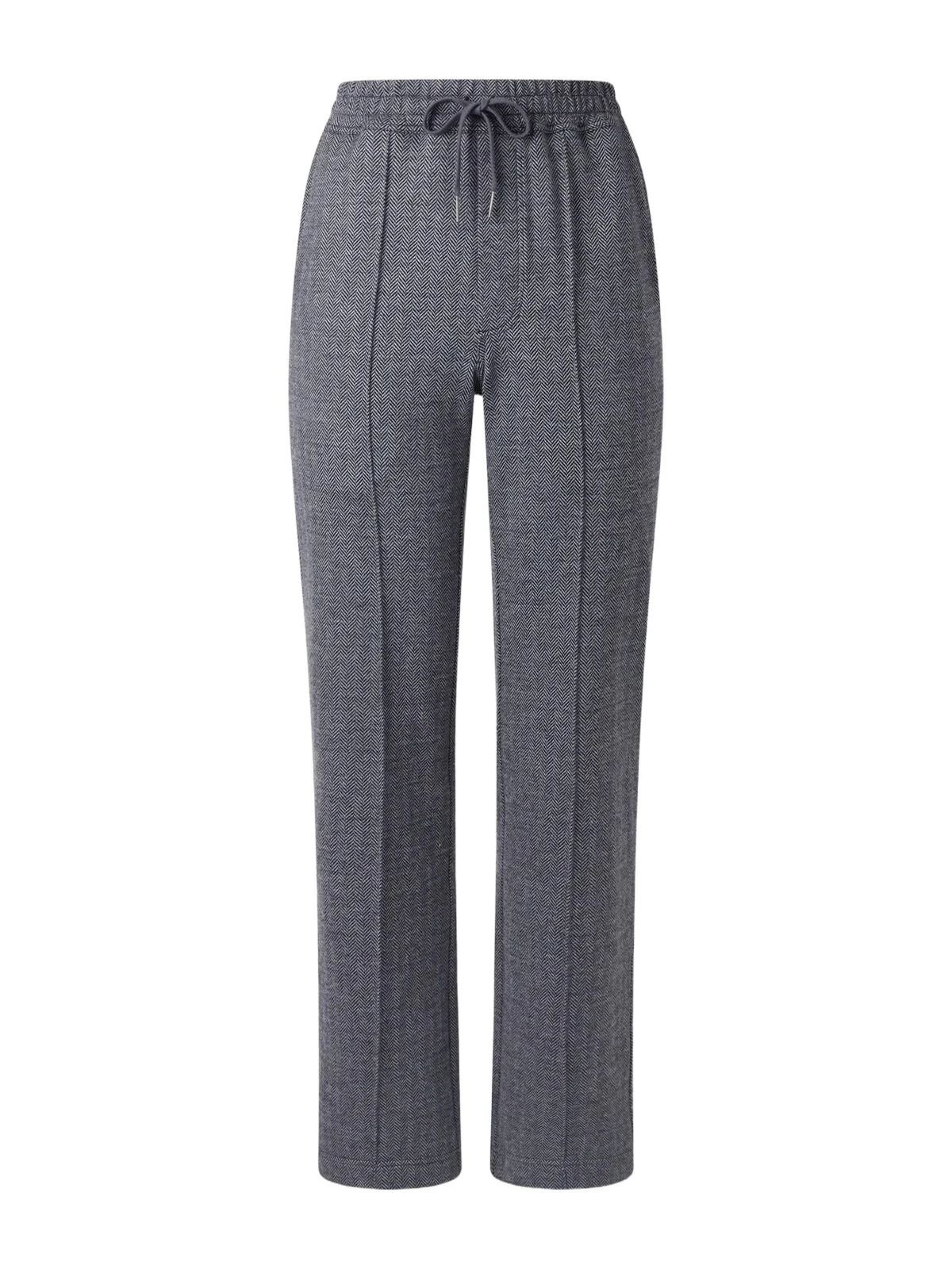Straight-Leg Herringbone Cotton, Wool and Silk-Blend Drawstring Trousers - Men Straight-Leg Herringbone Cotton, Wool and Silk-Blend Drawstring Trousers - Men