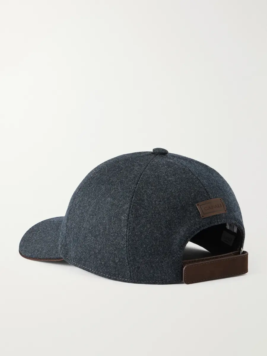 Canali Logo-Appliquéd Wool Cap - Men | Thumbnail 4 Canali Logo-Appliquéd Wool Cap - Men | Thumbnail 4