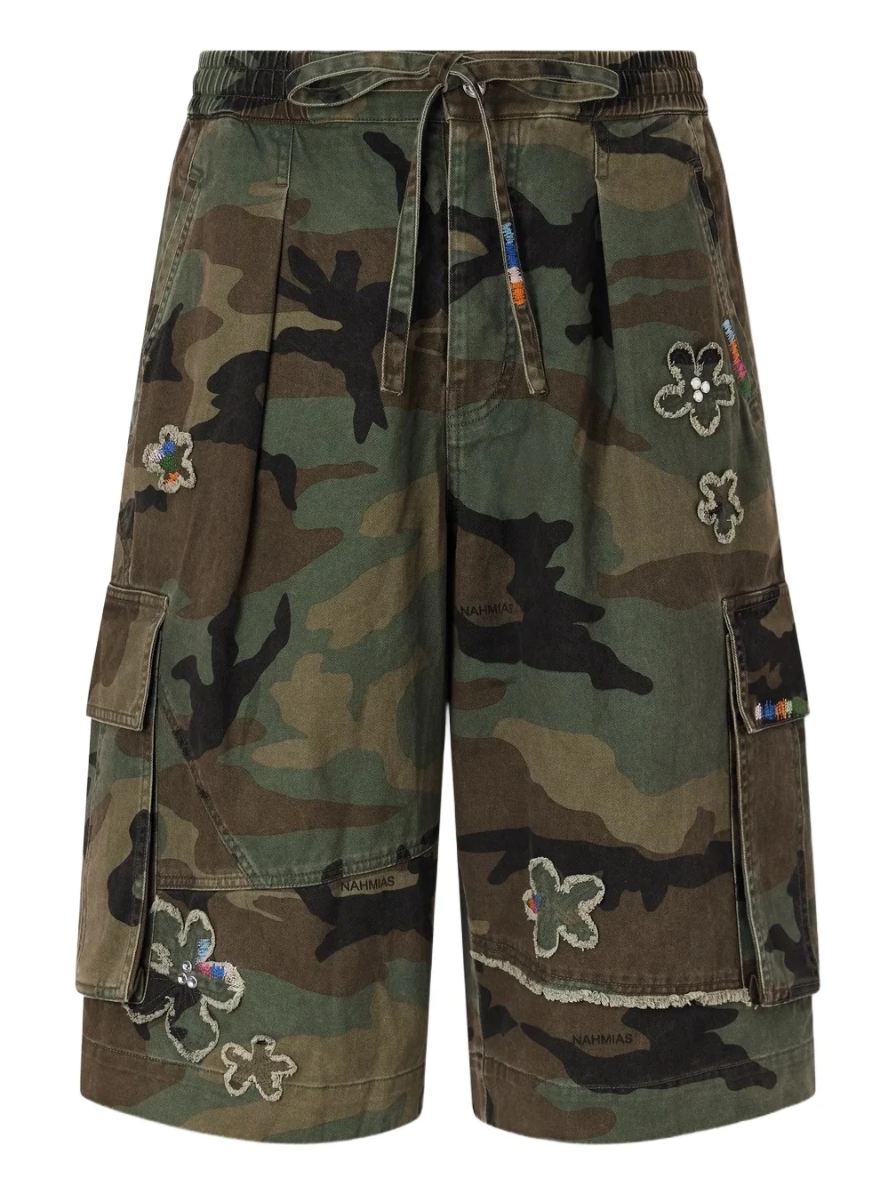 Wide-Leg Printed Cotton Shorts - Men