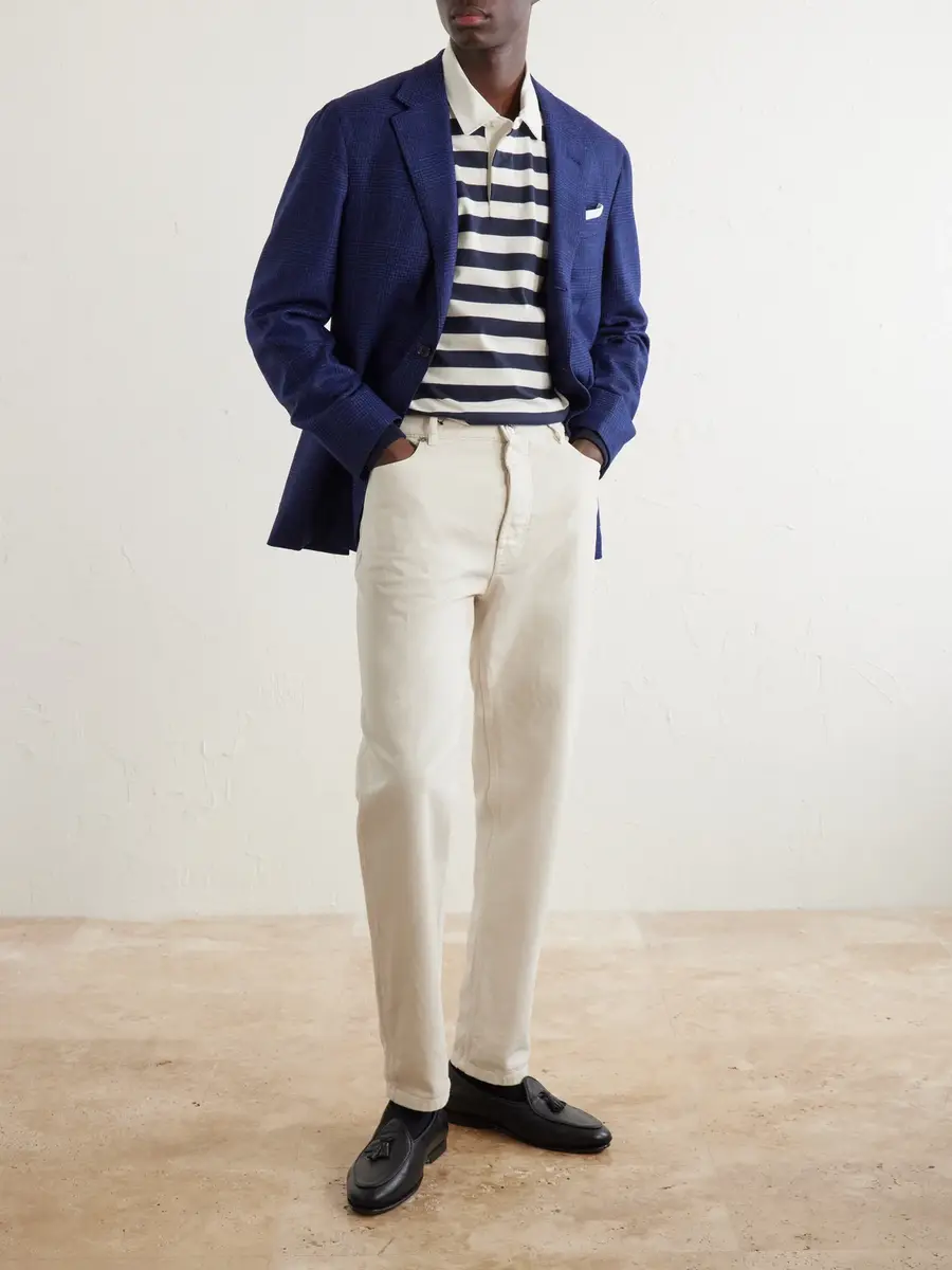 dunhill Checked Wool, Silk and Cashmere-Blend Blazer - Men | Thumbnail 2