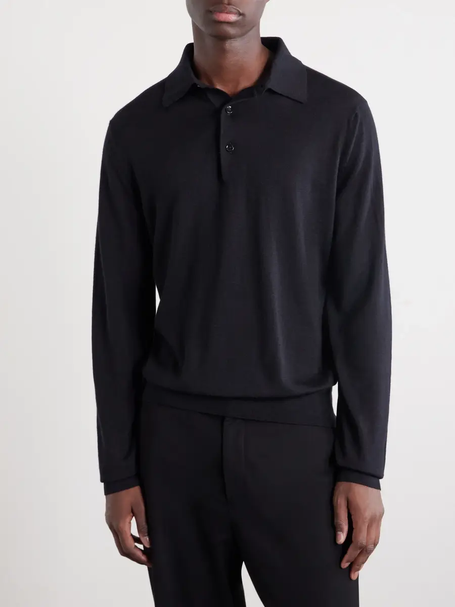 Tom Ford Cashmere and Silk Blend Polo Shirt - Men | Thumbnail 3