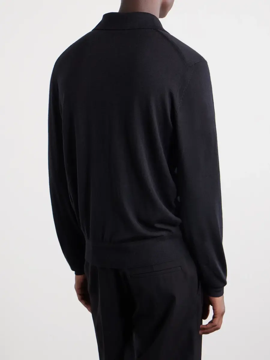 Tom Ford Cashmere and Silk Blend Polo Shirt - Men | Thumbnail 4