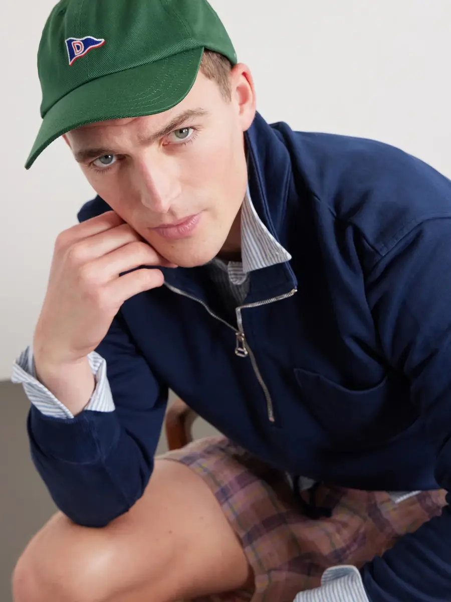 Drake's Embroidered Cotton-Twill Cap - Men | Thumbnail 2 Drake's Embroidered Cotton-Twill Cap - Men | Thumbnail 2