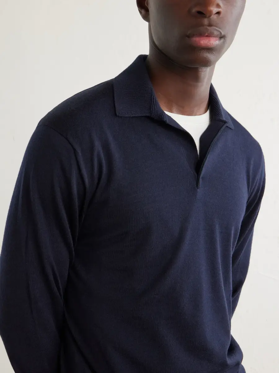 Sease Lasca Virgin-Wool Polo Shirt - Men | Thumbnail 5