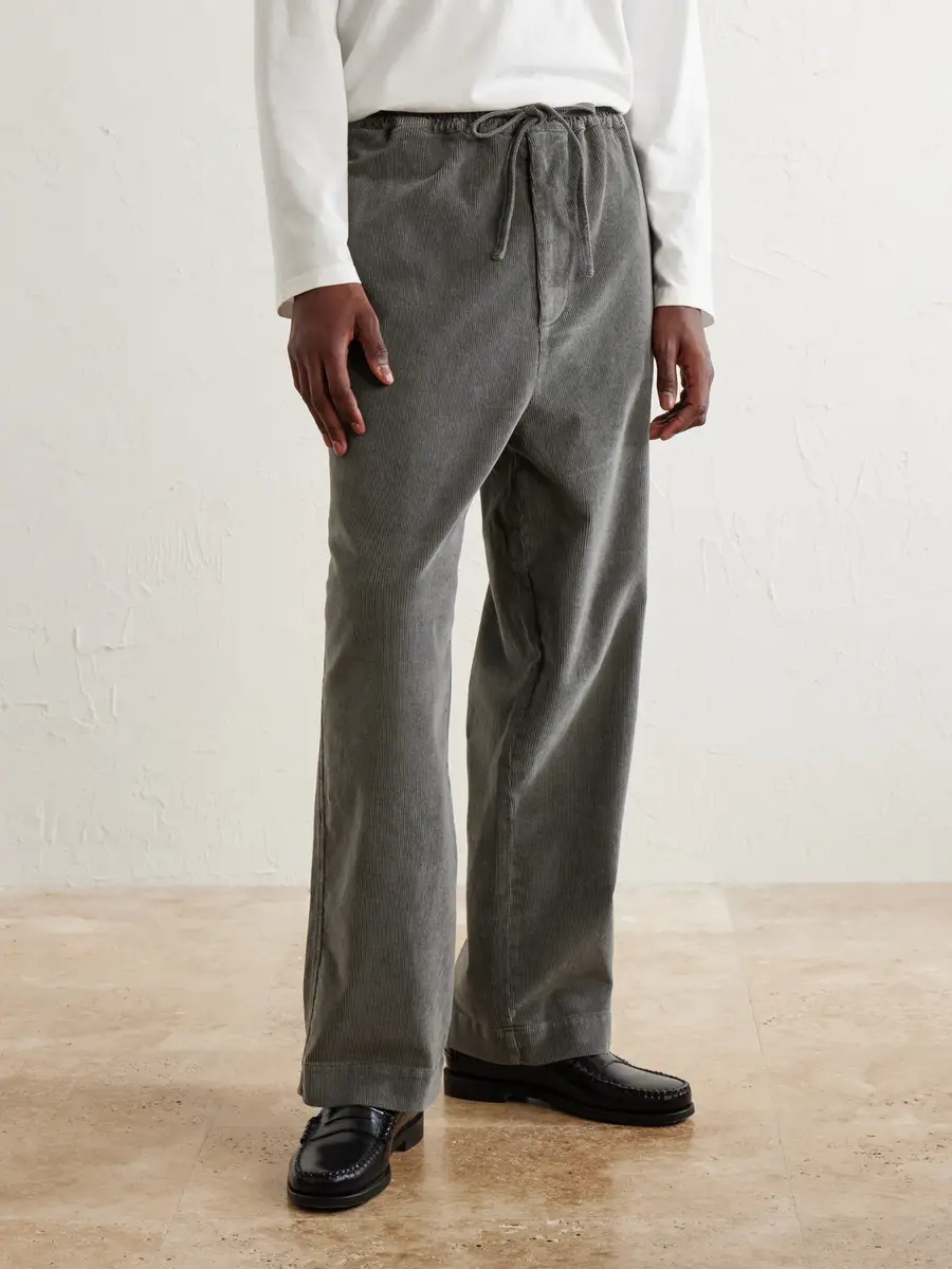 OFFICINE GÉNÉRALE Fernand Wide-Leg Cotton-Blend Corduroy Trousers - Men | Thumbnail 3 OFFICINE GÉNÉRALE Fernand Wide-Leg Cotton-Blend Corduroy Trousers - Men | Thumbnail 3