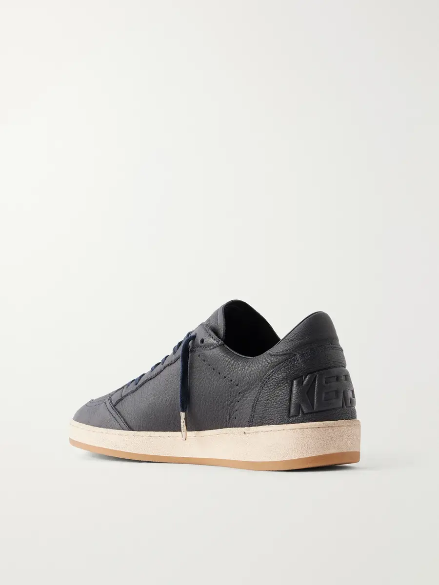 Golden Goose Ball Star Distressed Leather Sneakers - Men | Thumbnail 4