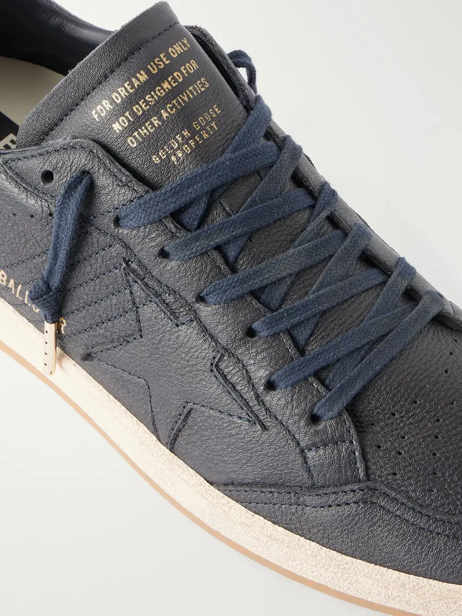 Golden Goose Ball Star Distressed Leather Sneakers - Men | Thumbnail 5