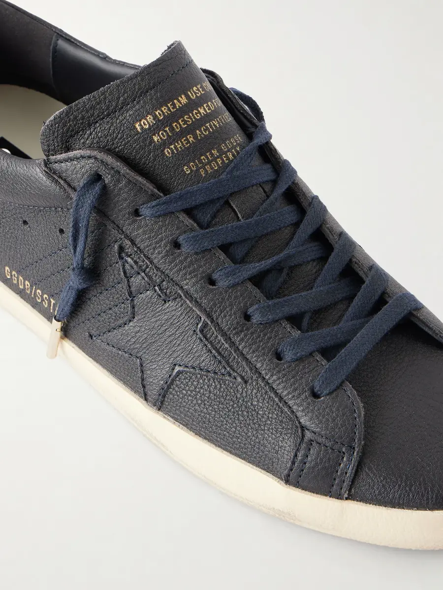 Golden Goose Super-Star Distressed Full-Grain Leather Sneakers - Men | Thumbnail 5