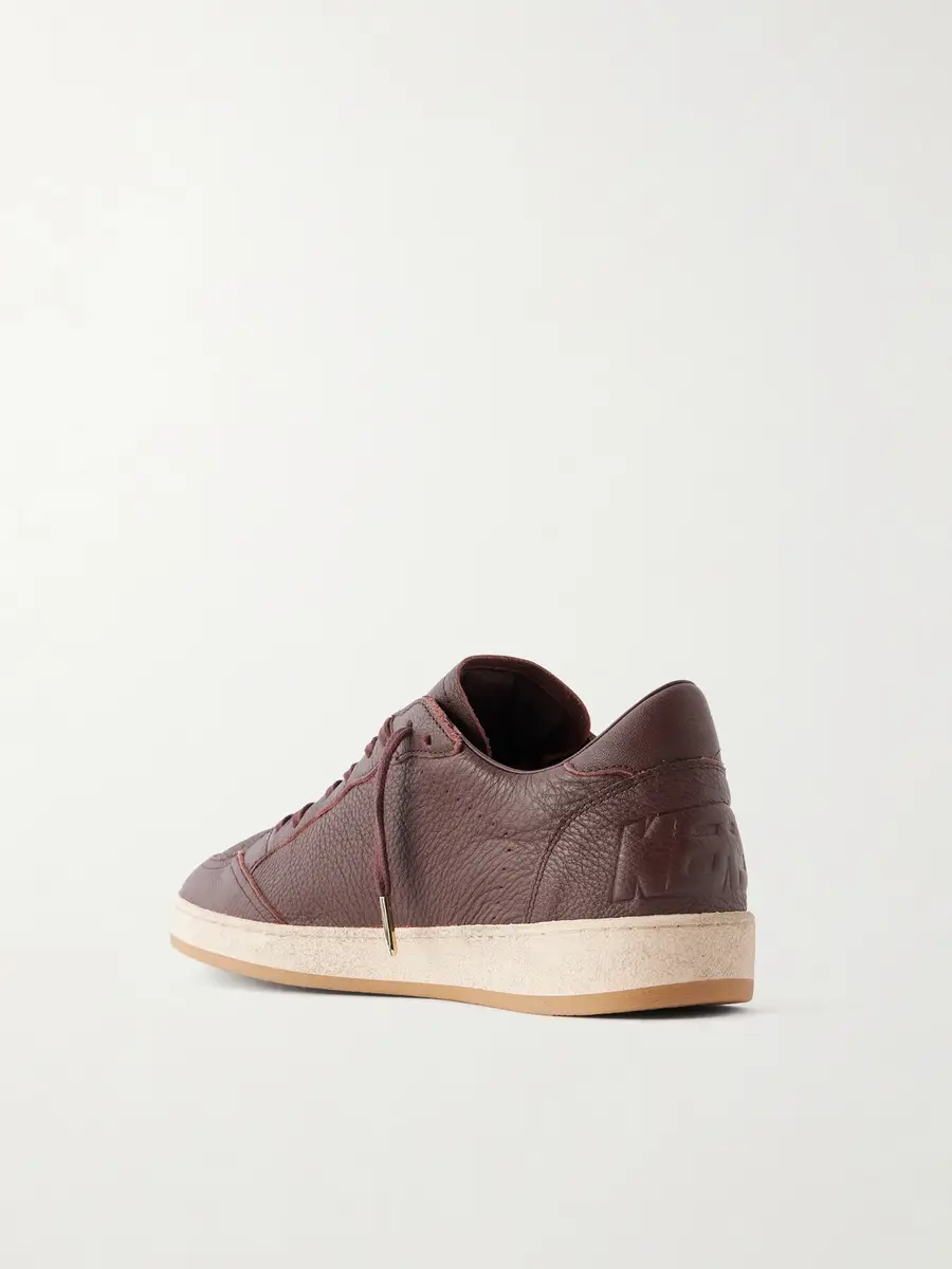 Golden Goose Ball Star Distressed Leather Sneakers - Men | Thumbnail 4