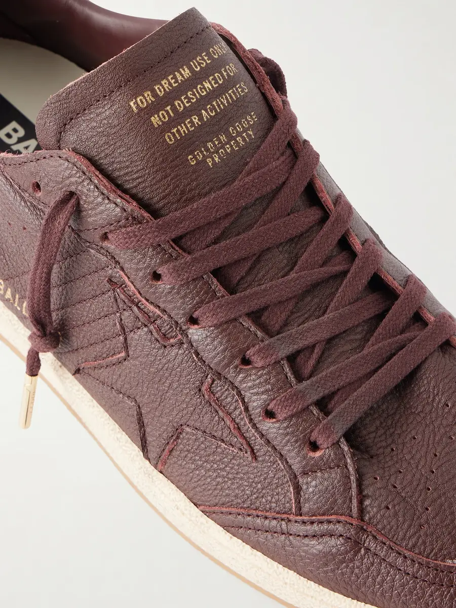 Golden Goose Ball Star Distressed Leather Sneakers - Men | Thumbnail 5