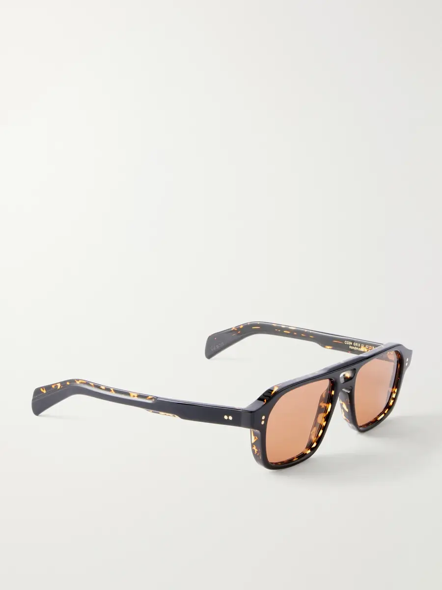 Cutler and Gross GR15 Double-Bridge Aviator-Style Tortoiseshell Acetate Sunglasses - Men | Thumbnail 4