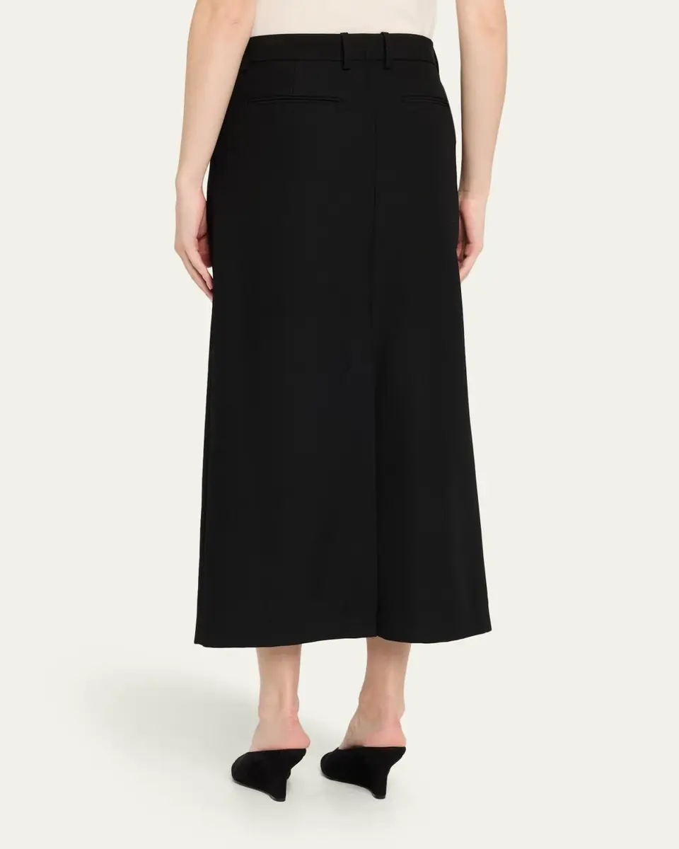TOTEME Low-Waist Tailored Straight Midi Skirt | Thumbnail 3