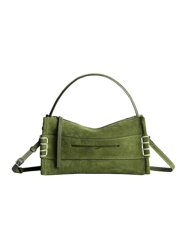 JW Anderson Loafer Small Suede Penny Keeper Top-Handle Bag