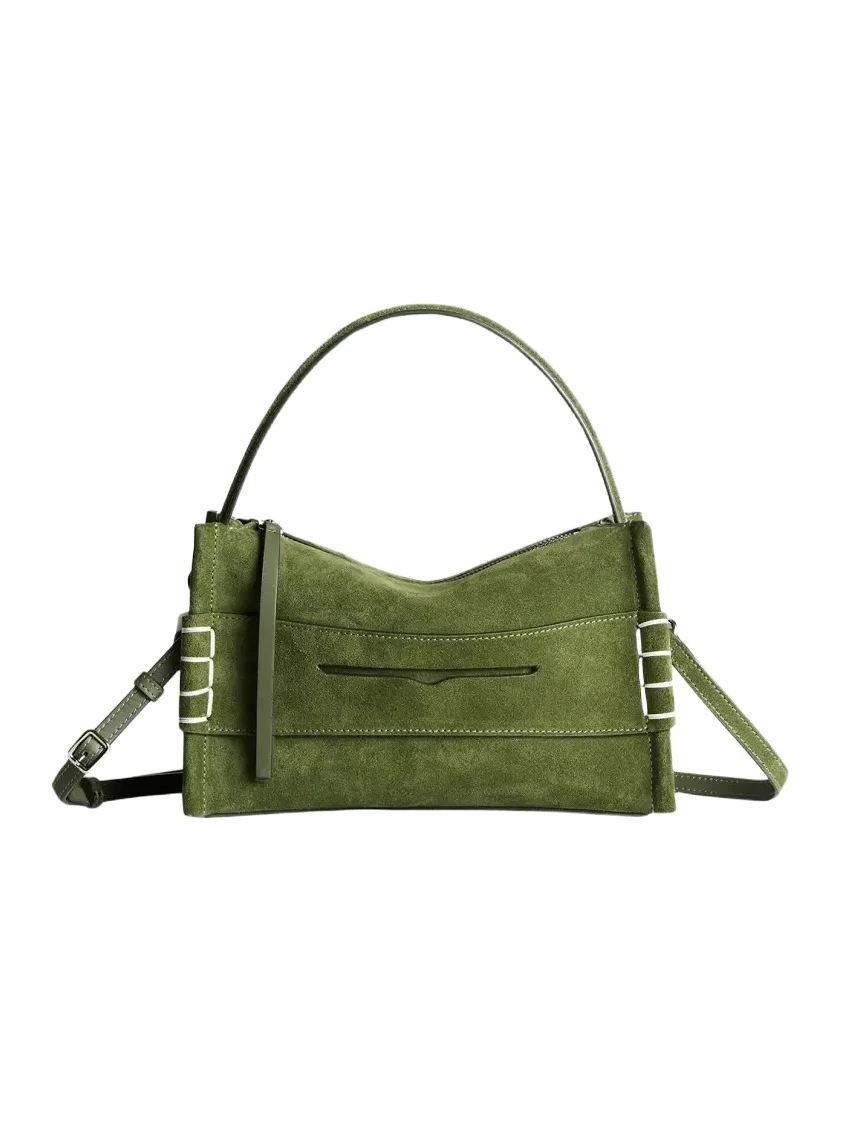 Loafer Small Suede Penny Keeper Top-Handle Bag Loafer Small Suede Penny Keeper Top-Handle Bag