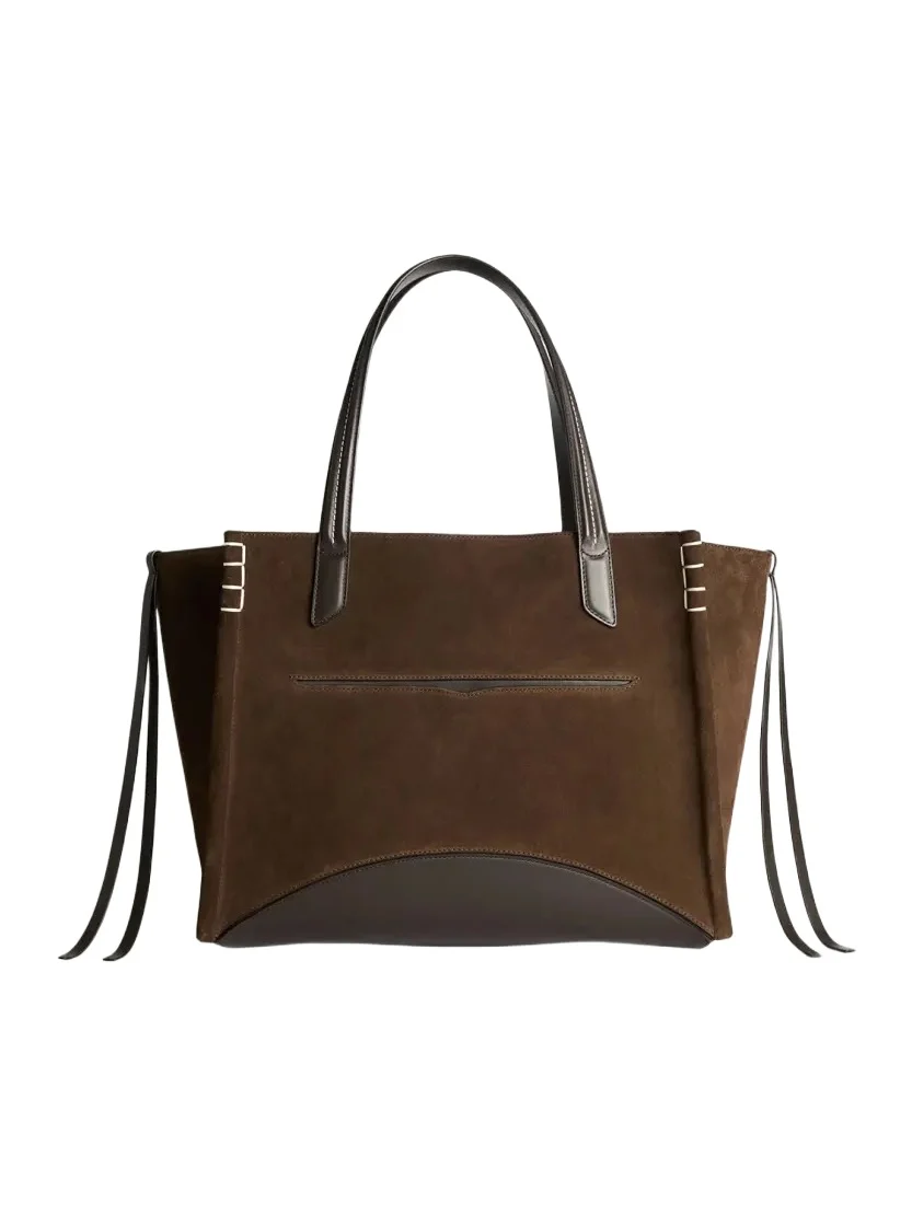 Loafer Cabas Suede & Leather Shoulder Bag Loafer Cabas Suede & Leather Shoulder Bag