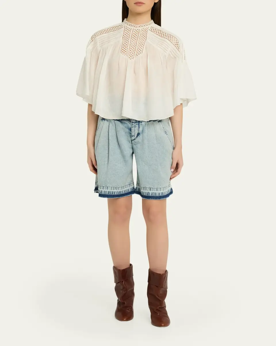 Etoile Isabel Marant Parina Embroidered Georgette Top | Thumbnail 2 Etoile Isabel Marant Parina Embroidered Georgette Top | Thumbnail 2