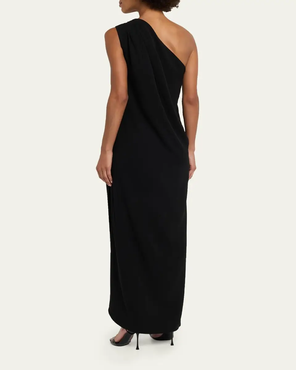 Ronny Kobo Xaden Draped One-Shoulder Crepe Maxi Dress | Thumbnail 3 Ronny Kobo Xaden Draped One-Shoulder Crepe Maxi Dress | Thumbnail 3