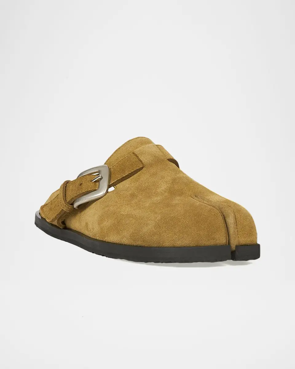 Maison Margiela Men's Tabi Anatomic Split-Toe Suede Mules | Thumbnail 2 Maison Margiela Men's Tabi Anatomic Split-Toe Suede Mules | Thumbnail 2