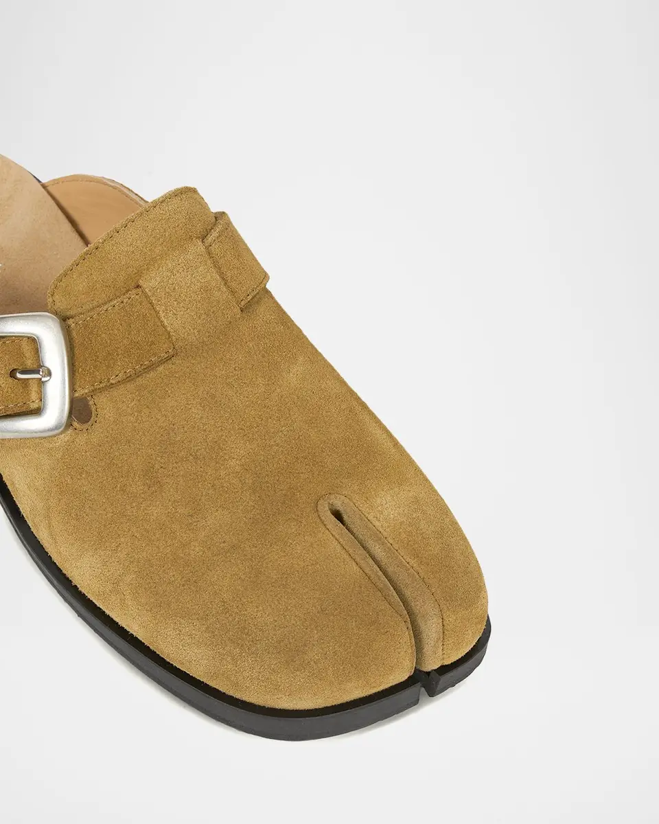 Maison Margiela Men's Tabi Anatomic Split-Toe Suede Mules | Thumbnail 4 Maison Margiela Men's Tabi Anatomic Split-Toe Suede Mules | Thumbnail 4